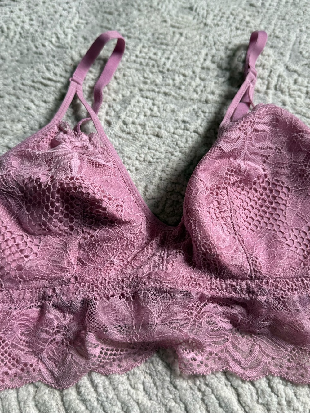 Auden Lace Bralette in Mauve Pink